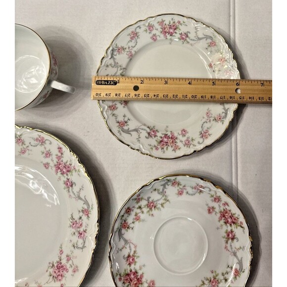 Hutschenreuther RICHELIEU Selb Pasco Pink Floral 5 Piece Place Setting Vintage - Picture 6 of 8